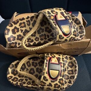 Toddler girl animal print slides